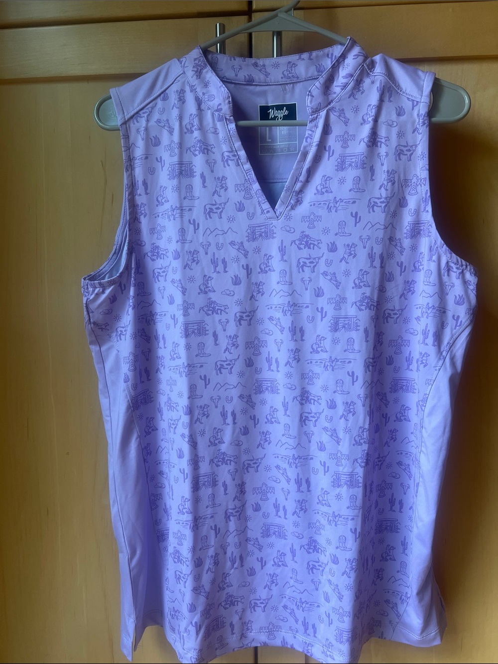 Waggle Lavender Sleeveless Golf V-Neck Tank Top